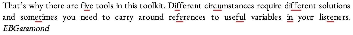 A screenshot of a sample text showing very ugly spacing issues. Literata, which is a readable serif font.