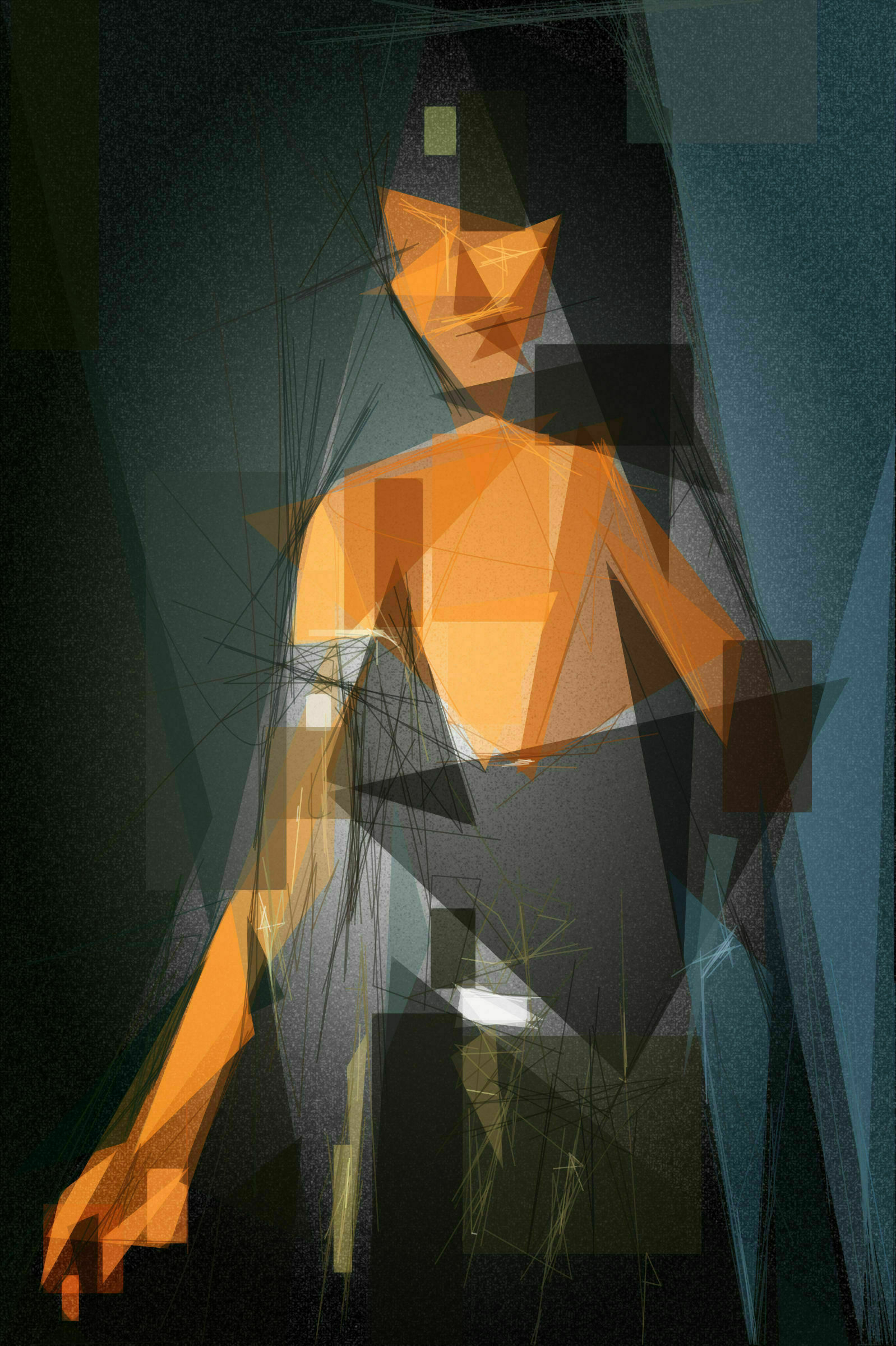 An abstract representation of a woman