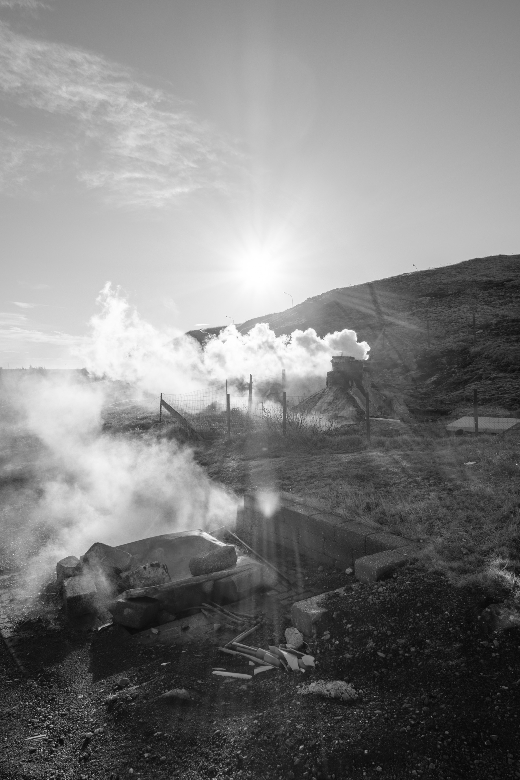 Geothermal activity here in Hveragerði